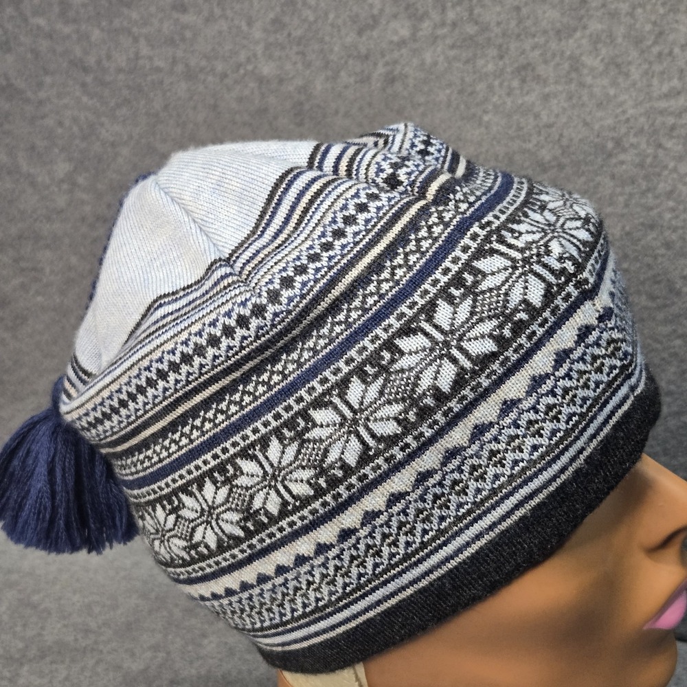 Smartwool Unisex Blue Grey 100% Merino Wool Beanie One Size Snow Hiking Outdoor - Picture 2 of 10